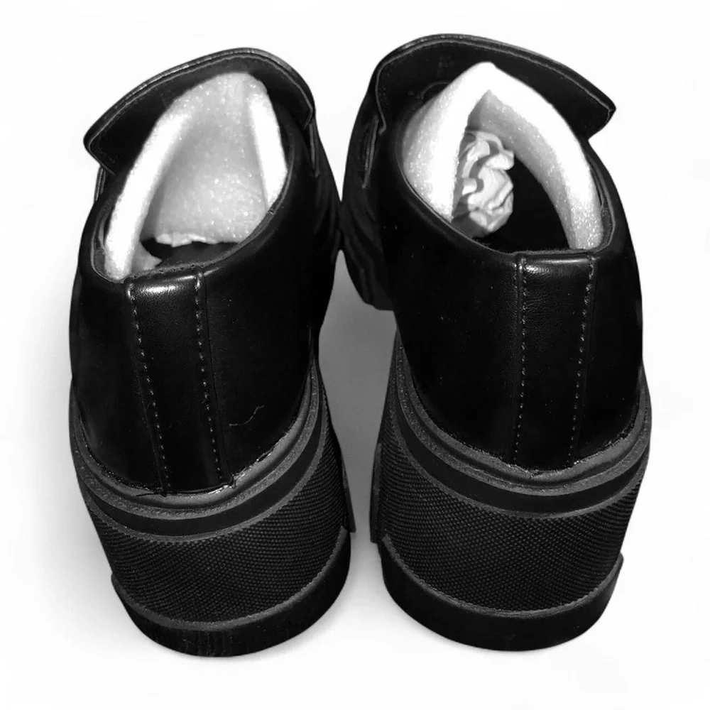 Dolls Kill Black Chunky Platform Loafers 7.5 - Picture 4 of 4